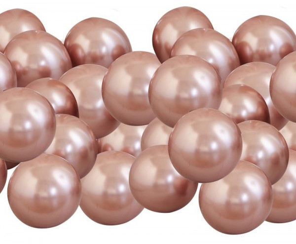 40 Eco Latexballons Rosegold Chrome