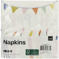 20 Eco Birthday Servietten 33cm