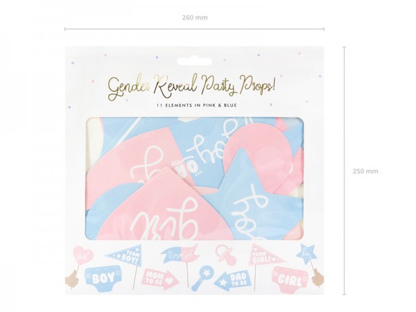 11 Boy or Girl Fotorequisiten rosa-blau 4