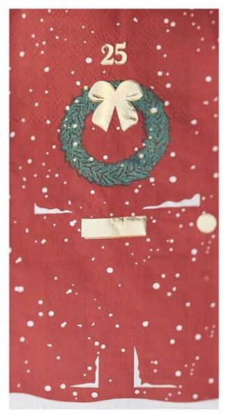 16 Landhaus Weihnacht Servietten 16,5 x 8cm