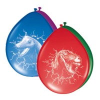 6 Dino Abenteuer Ballons 30cm