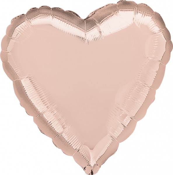 Herzballon roségold 43cm
