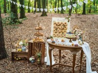 Vorschau: Holz Donutwand Forest Party 45 x 55cm
