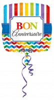 Rainbow Birthday Ballon Anniversaire 43cm