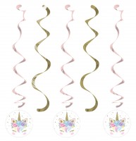 5 Princess Unicorn Spiralhänger