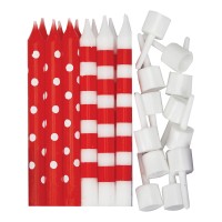 12 Tortenkerzen Birthday Child rot