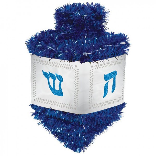 Hannukah Lametta Dreidel 14cm