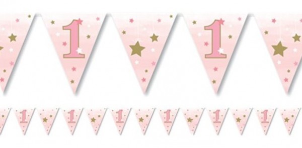 Twinkle First Baby Girl Wimpelkette 3,7m