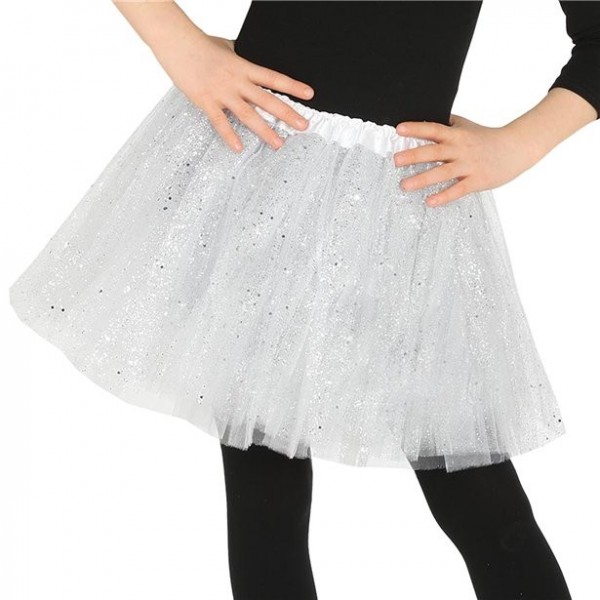 Weißes Glitzer Tutu für Mädchen