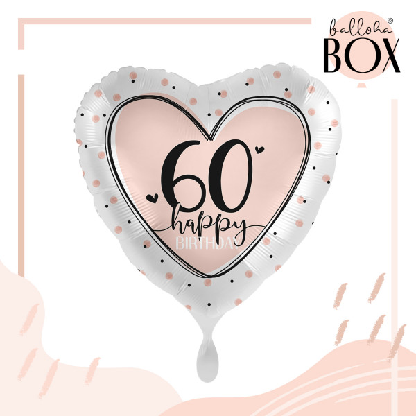 Balloha Geschenkbox DIY Happy 60 Heart XL