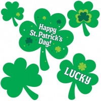 30 St. Patricks Day Kleeblatt Pappausschnitte