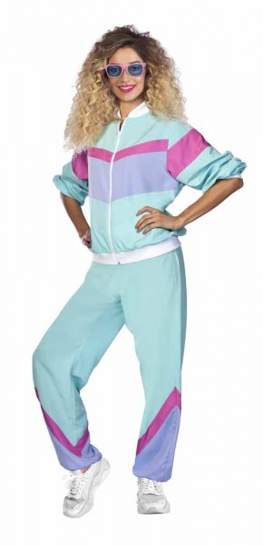 80er Jahre Trainingsanzug blau unisex 6