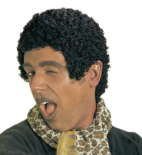 Schwarze Afroperücke Im Wet-Look