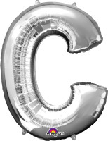 Folienballon Buchstabe C silber 81cm