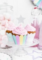 6 Einhorn Twinkle Cupcake Topper 11,5cm