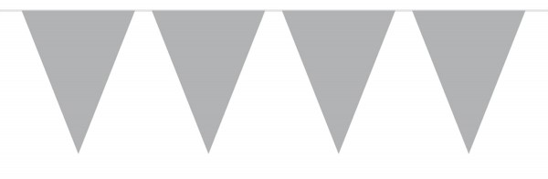 Wimpelkette einfach silber 10m