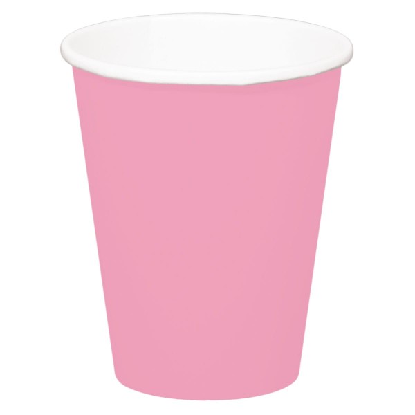 8 Pappbecher Cleo rosa 350ml