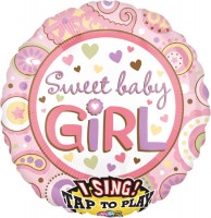 Singender Sweet Baby Girl Ballon