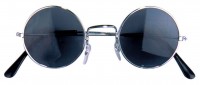 Runde Hippiebrille in Schwarz