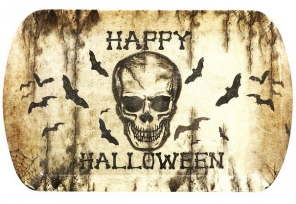 Halloween Memento Mori Tablett 39 x 24cm