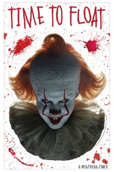 5 Pennywise Fensterdeko Sticker