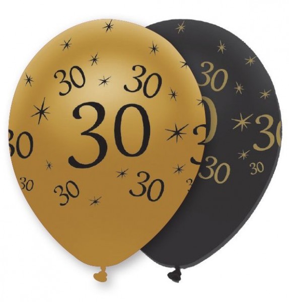 6 Magical 30th Birthday Luftballons 30cm