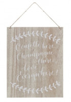 Boho Flowers Confetti here Holzschild
