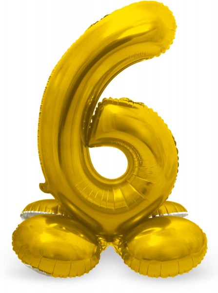 Zahl 6 Ballon gold 72cm
