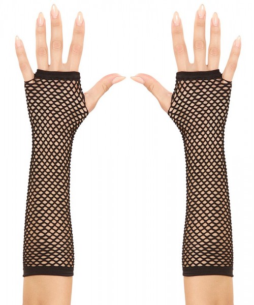 Schwarze Netzhandschuhe