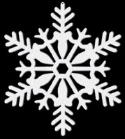 4 Glitzernde Schneeflocken Hänger 10cm