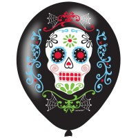 6 Dia de los Muertos Luftballons 27,5cm