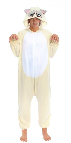 Plüschoverall Grumpy Cat für Erwachsene 3