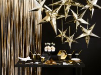 Vorschau: Lametta-Vorhang gold 2,5m x 90cm