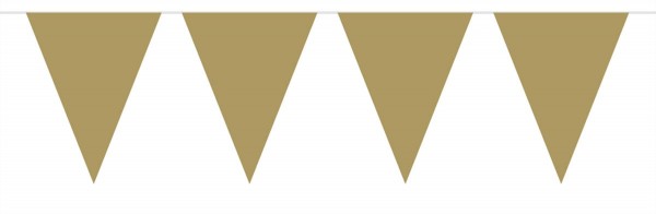 Große Wimpelkette Gold 6m