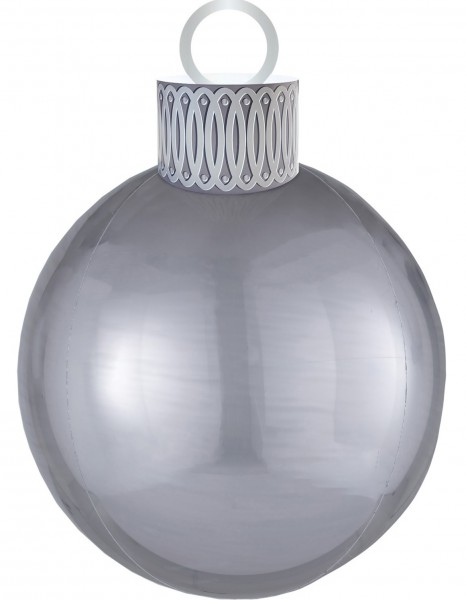 Weihnachtskugel Ballon silber 38 x 50cm