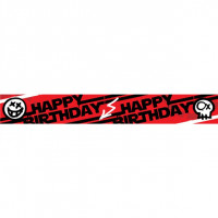 Geburtstagsbanner Skaterboy Rot 3 x 1m