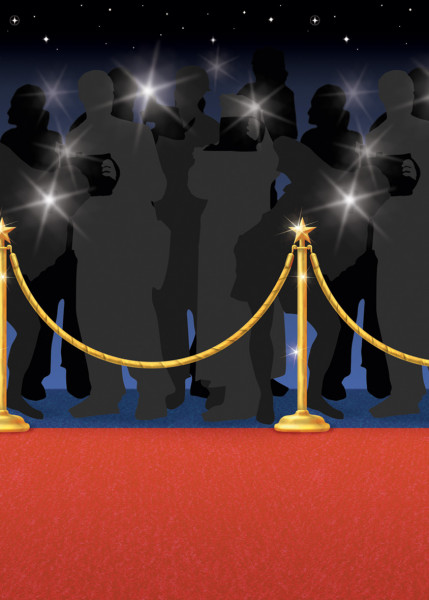 Hollywood Kinopremiere Wandkulisse Roter Teppich