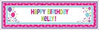 Vorschau: Folienbanner Birthday Spring 165 x 50cm
