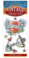 Vintage Klebe-Tattoos im Schiffer-Stil