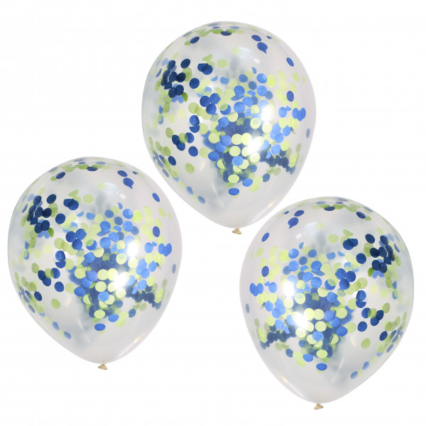 5 Roarsome Dino Konfettiballons 30cm