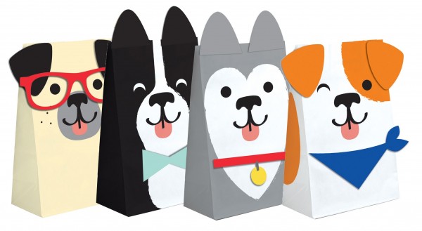 8 Hunde Party Geschenktüten