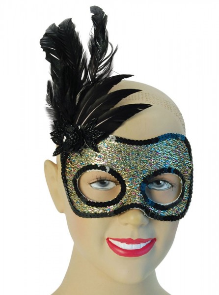 Farbenfrohe Glitzer Augenmaske