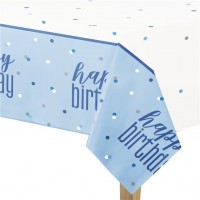 Geburtstags-Tischdecke blue dots 2,1m x 137m