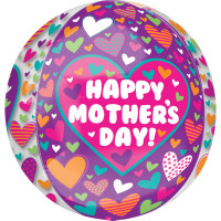 1000 Herzen für Mama Orbz Ballon 38 x 40cm