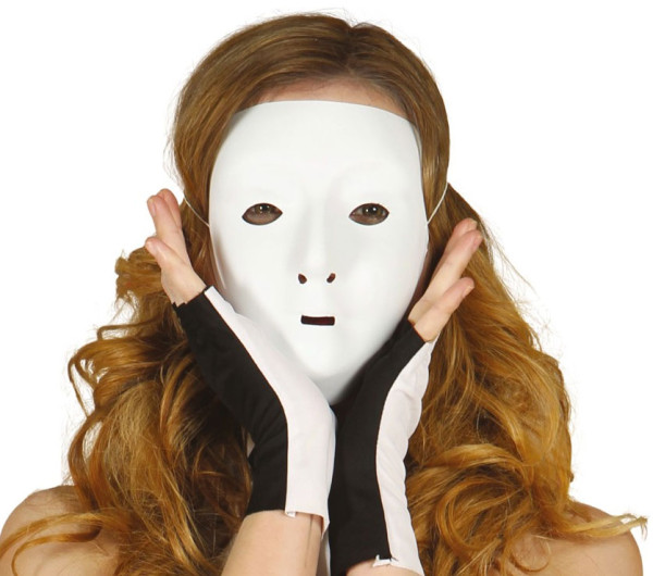 Halbmaske für Erwachsene Classic weiß