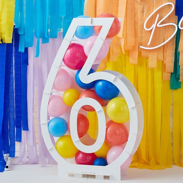 Befüllbarer Zahl 6 Ballonstand 4