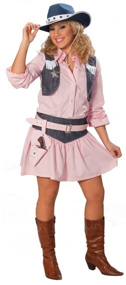 Rosa Cowgirl Damenkostüm