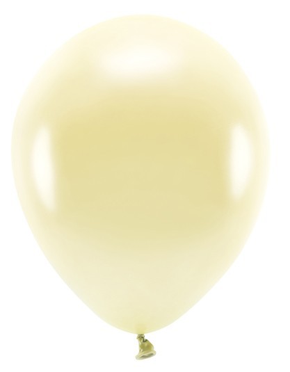 10 Eco metallic Ballons creme 26cm