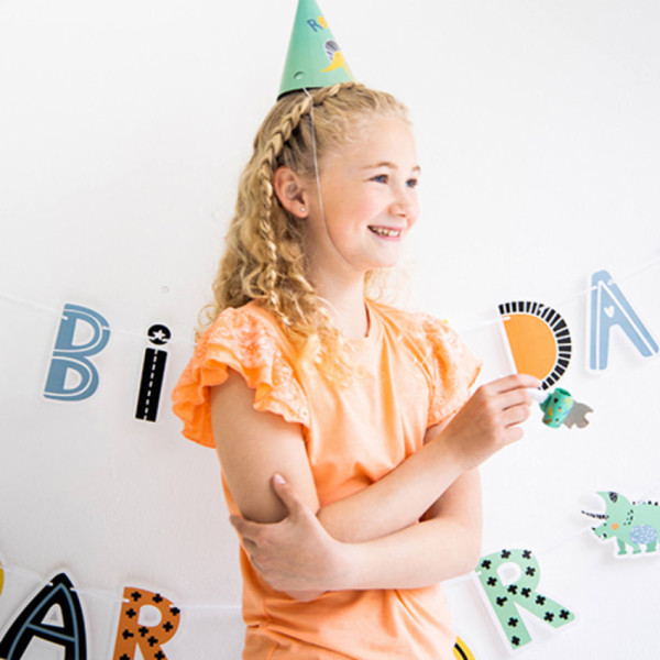 6 Little Dino Partyhüte