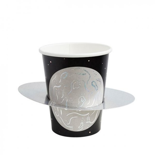10 Astronauten Pappbecher 250ml